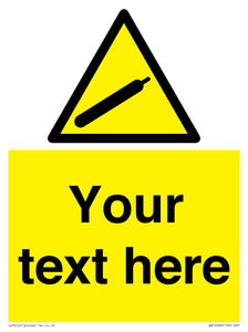 Custom Warning Non-flammable compressed gas